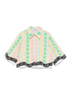 CAMICIA CROPPED LOGATA MULTICOLOR MSGM - Angel Luxury