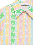 CAMICIA CROPPED LOGATA MULTICOLOR MSGM - Angel Luxury