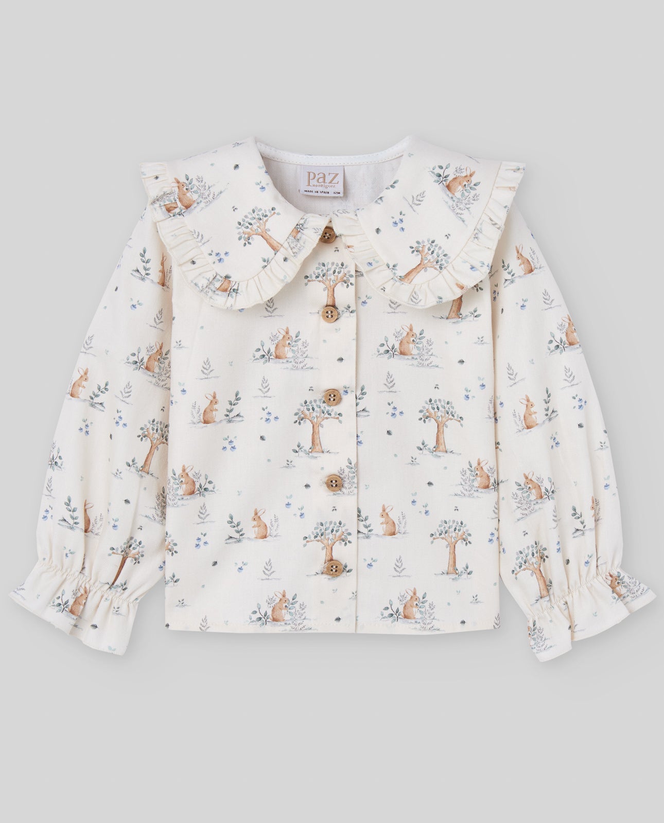 CAMICIA ECRU' CON FANTASIA PAZ RODRIGUEZ - Angel Luxury