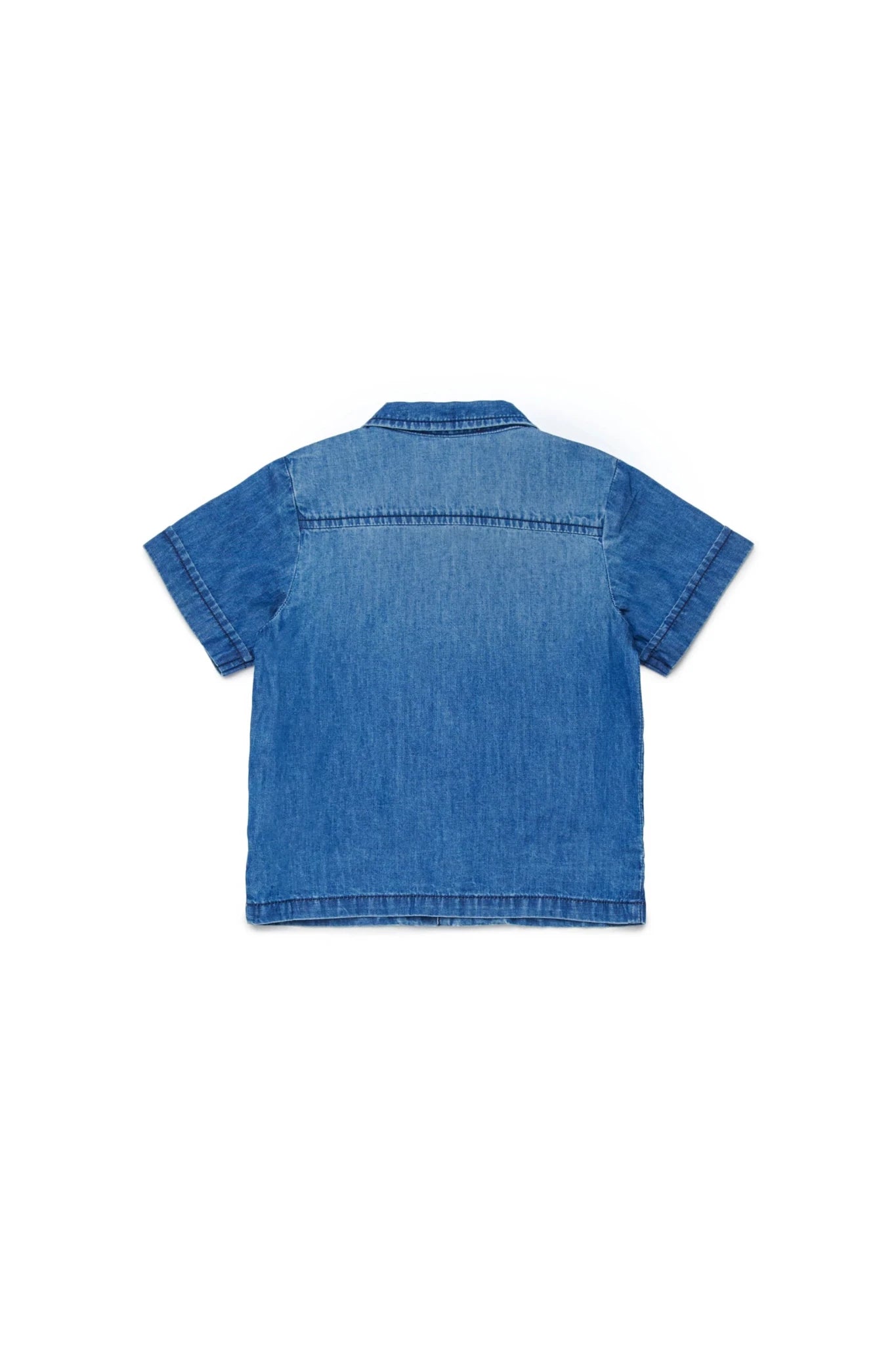 CAMICIA IN DENIM BLU CON TASCINO SUL DAVANTI CON LOGO DIESEL - Angel Luxury