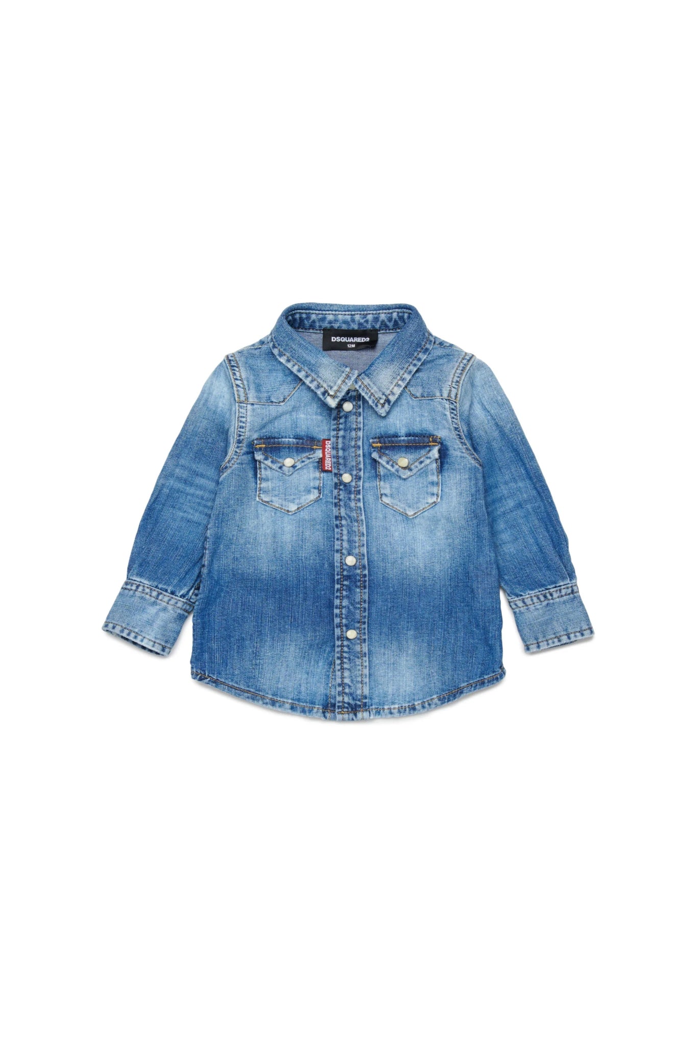 CAMICIA IN DENIM BLU DSQUARED2 - Angel Luxury