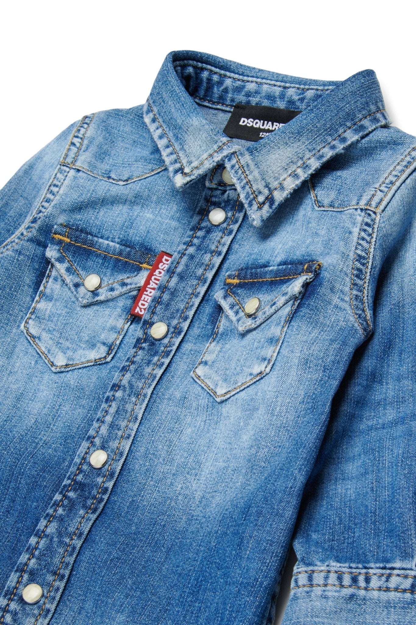 CAMICIA IN DENIM BLU DSQUARED2 - Angel Luxury