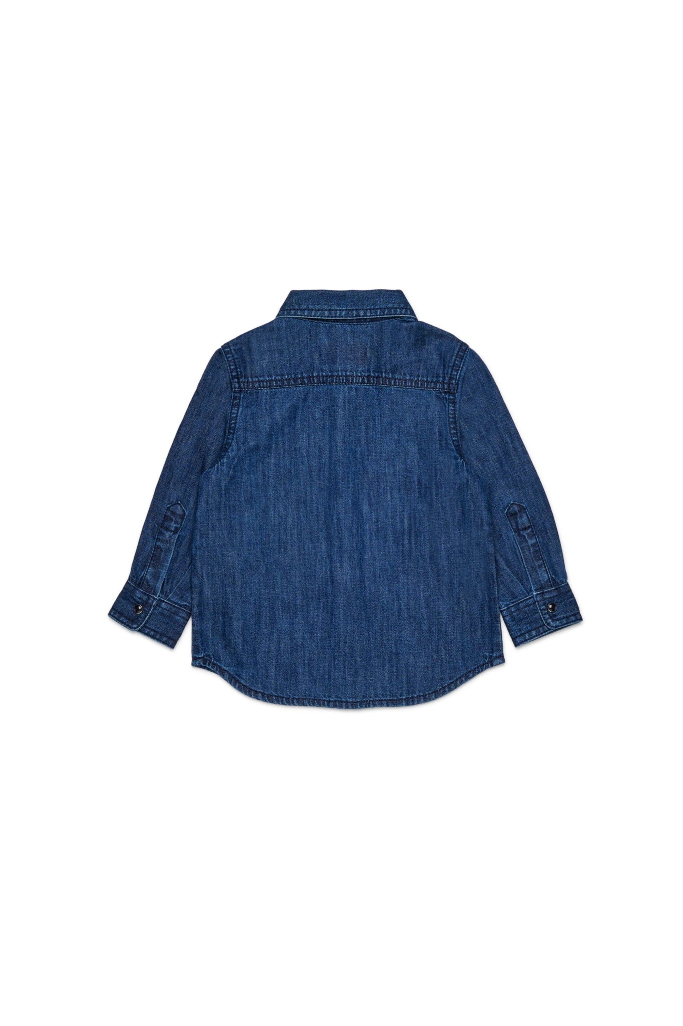 CAMICIA IN DENIM BLU SCURO CON LOGO ROSSO DIESEL - Angel Luxury