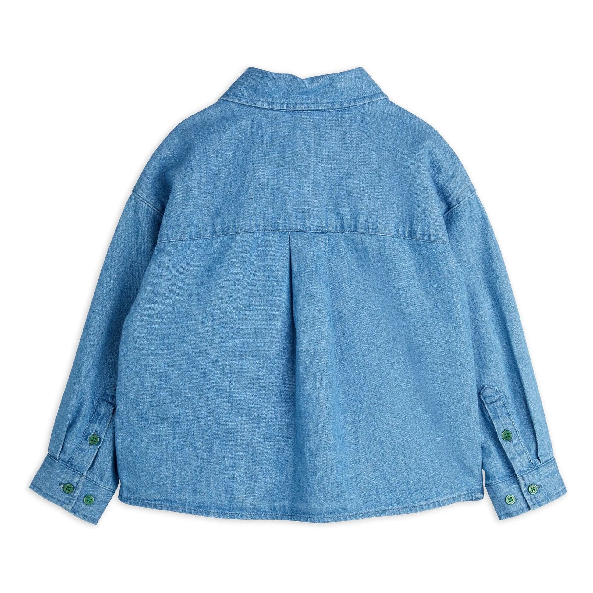CAMICIA IN DENIM CON NOTE MUSICALI MINI RODINI - Angel Luxury