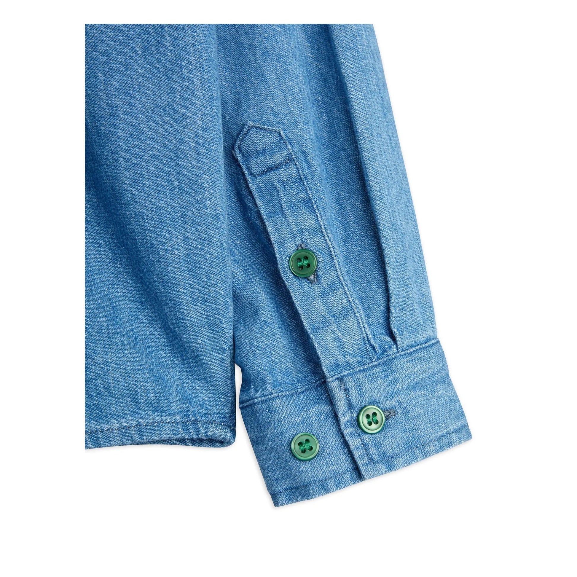 CAMICIA IN DENIM CON NOTE MUSICALI MINI RODINI - Angel Luxury