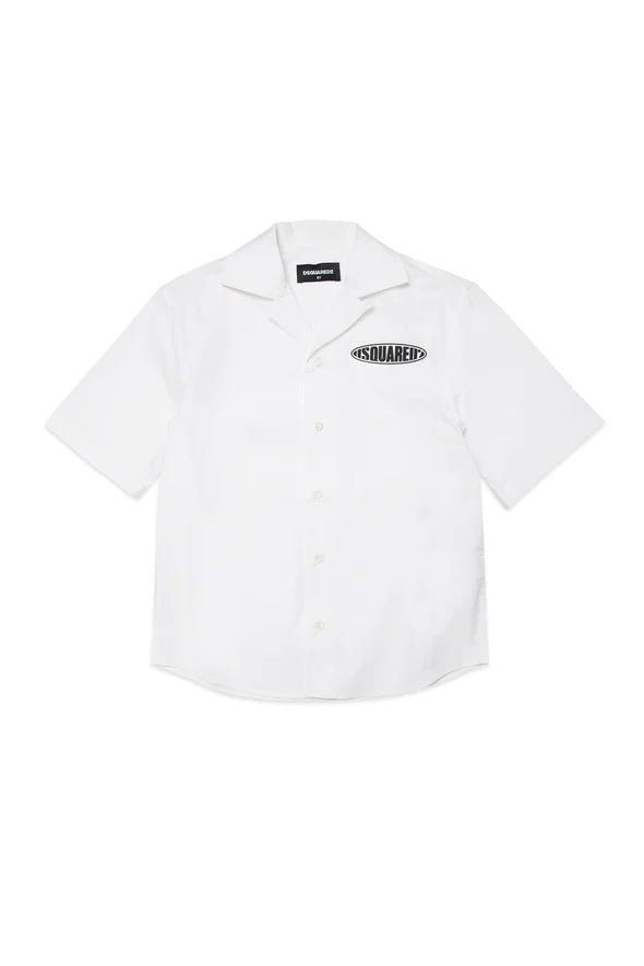CAMICIA IN POPELINE CON PATCH LOGO SURF DSQUARED2 - Angel Luxury