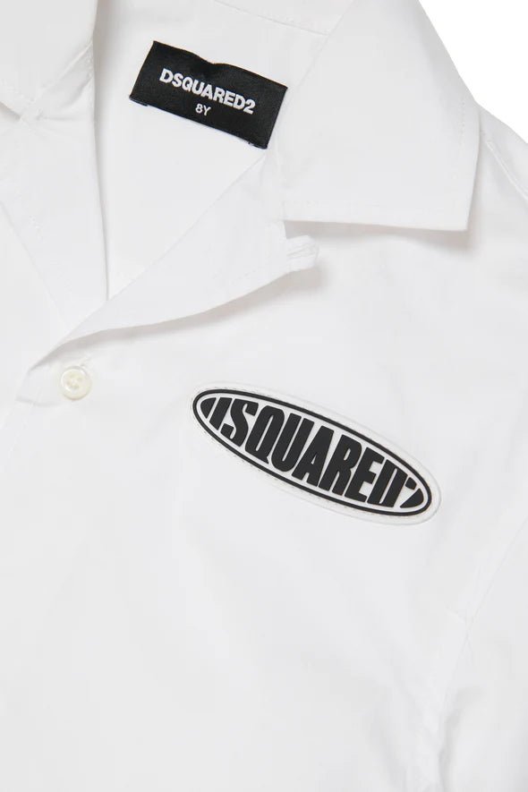 CAMICIA IN POPELINE CON PATCH LOGO SURF DSQUARED2 - Angel Luxury