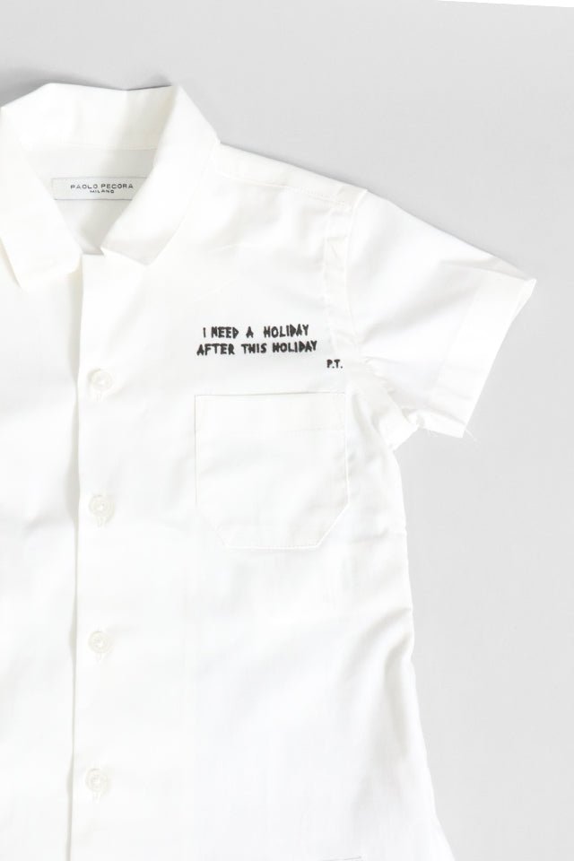 Camicia mezza manica Paolo Pecora bianca - Angel Luxury