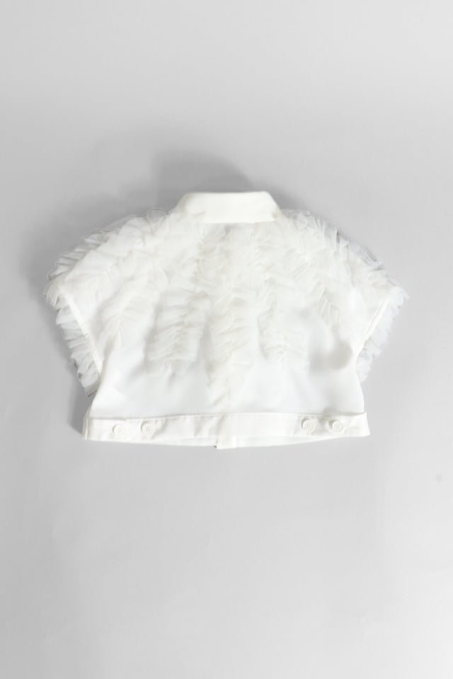 Camicia Nunzia Corinna bianca con rouche - Angel Luxury