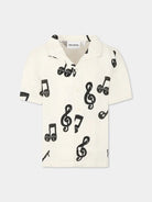 CAMICIA PANNA CON NOTE MUSICALI MINI RODINI - Angel Luxury