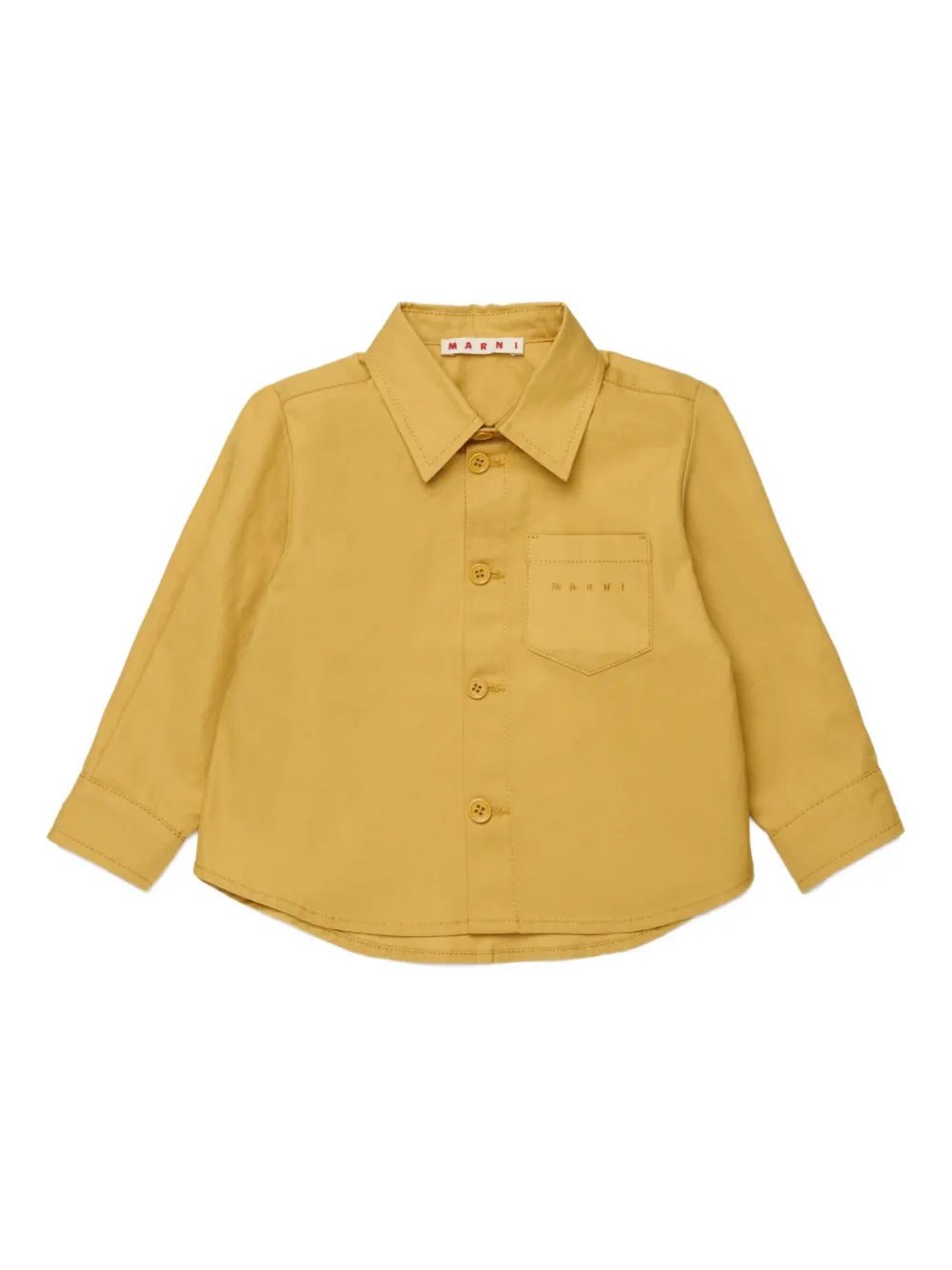 CAMICIA SENAPE CON TASCA SUL DAVANTI CON LOGO MARNI - Angel Luxury
