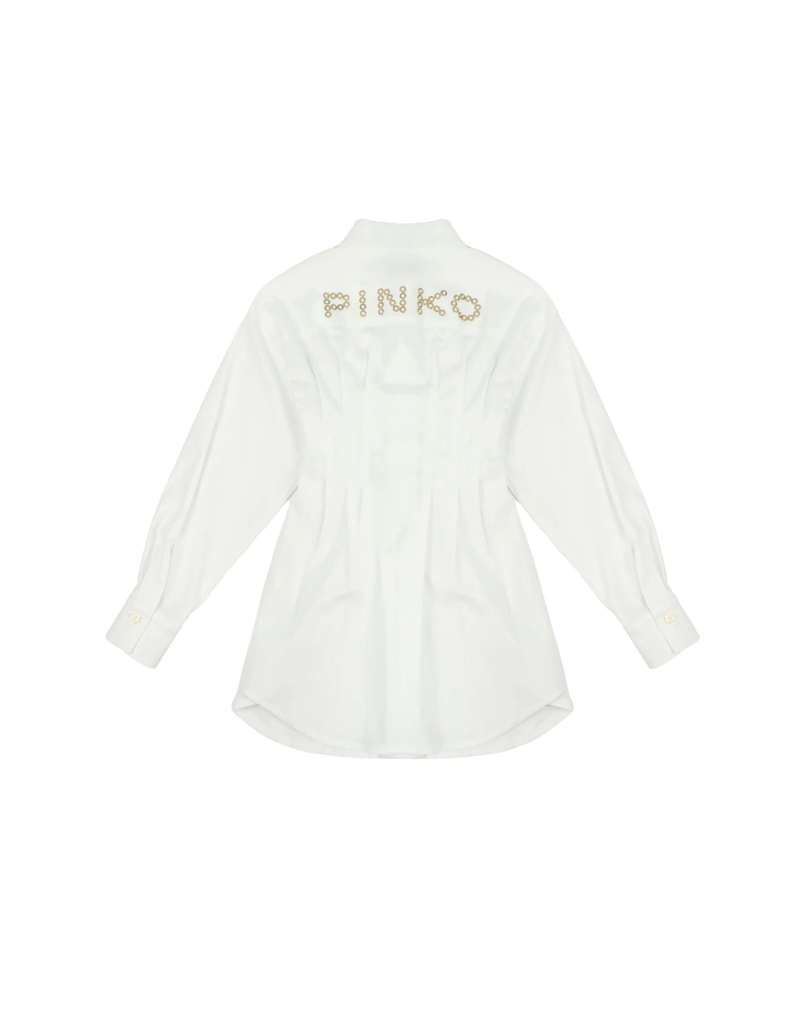 CAMICIONE BIANCO CON LOGO SUL RETRO PINKO - Angel Luxury