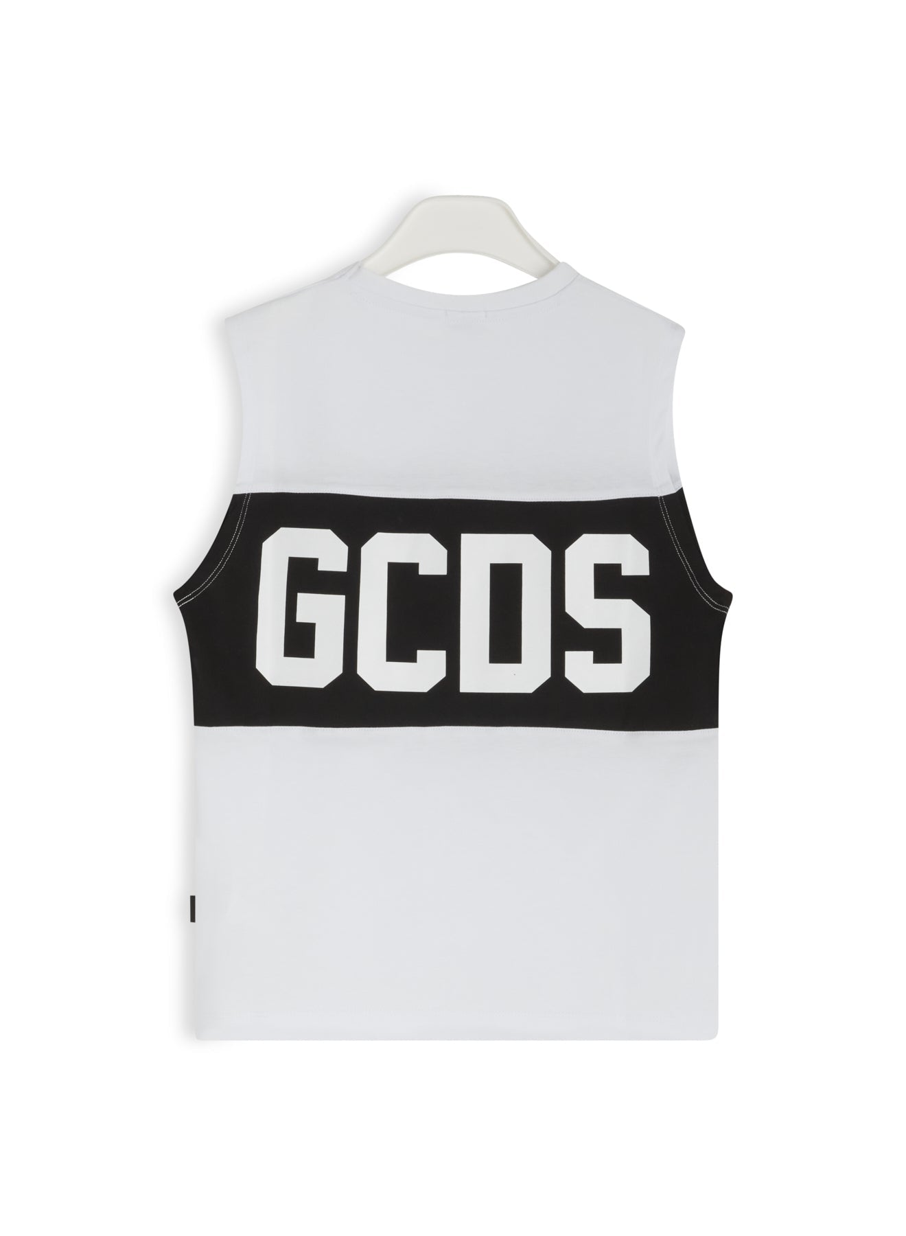 CANOTTA BIANCA CON LOGO NERO - BIANCO GCDS - Angel Luxury