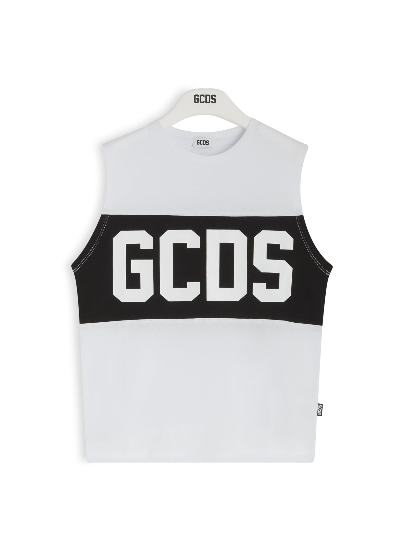 CANOTTA BIANCA CON LOGO NERO - BIANCO GCDS - Angel Luxury