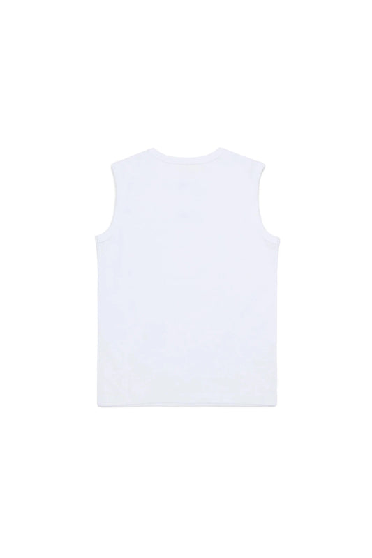 CANOTTA BIANCA CON LOGO NUMERO NERO MAISON MARGIELA - Angel Luxury