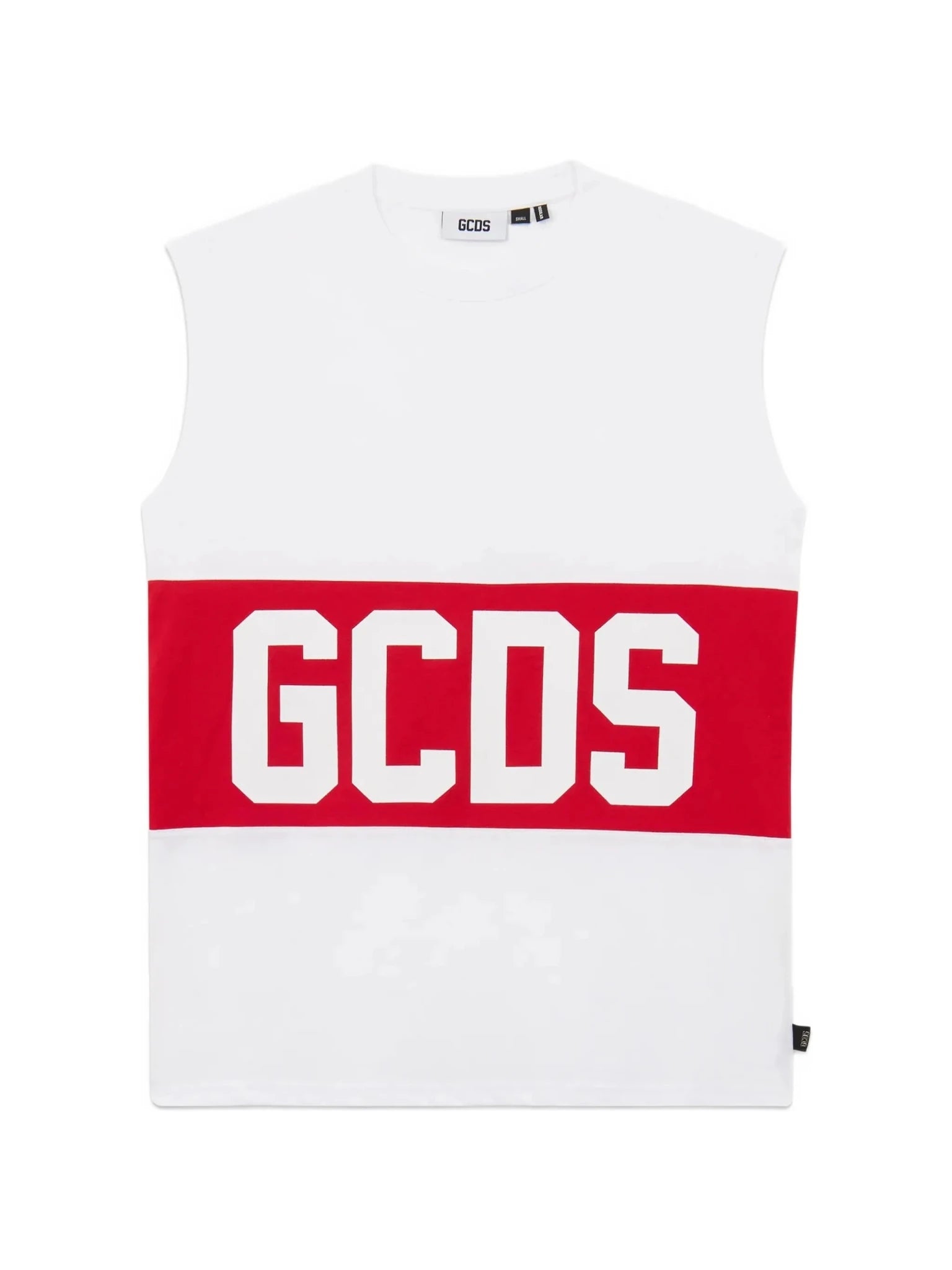 CANOTTA BIANCA CON LOGO ROSSO - BIANCO GCDS - Angel Luxury