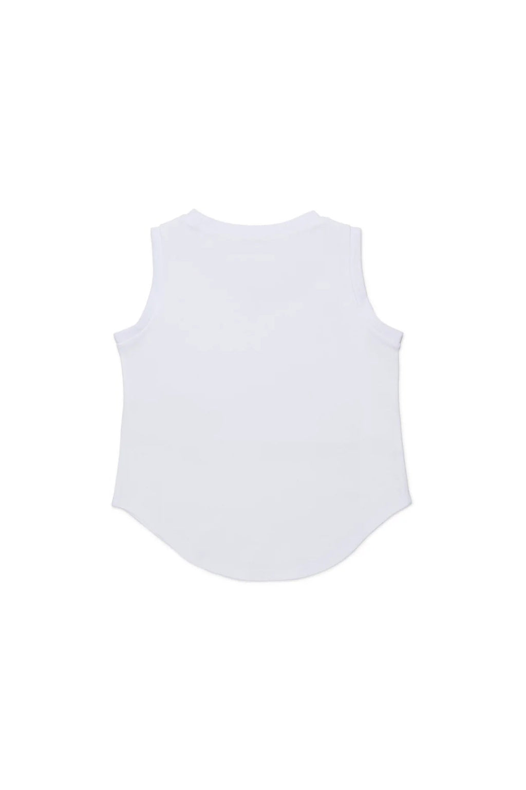 CANOTTA BIANCA CON STRASS EFFETTO COLLANA N21 - Angel Luxury