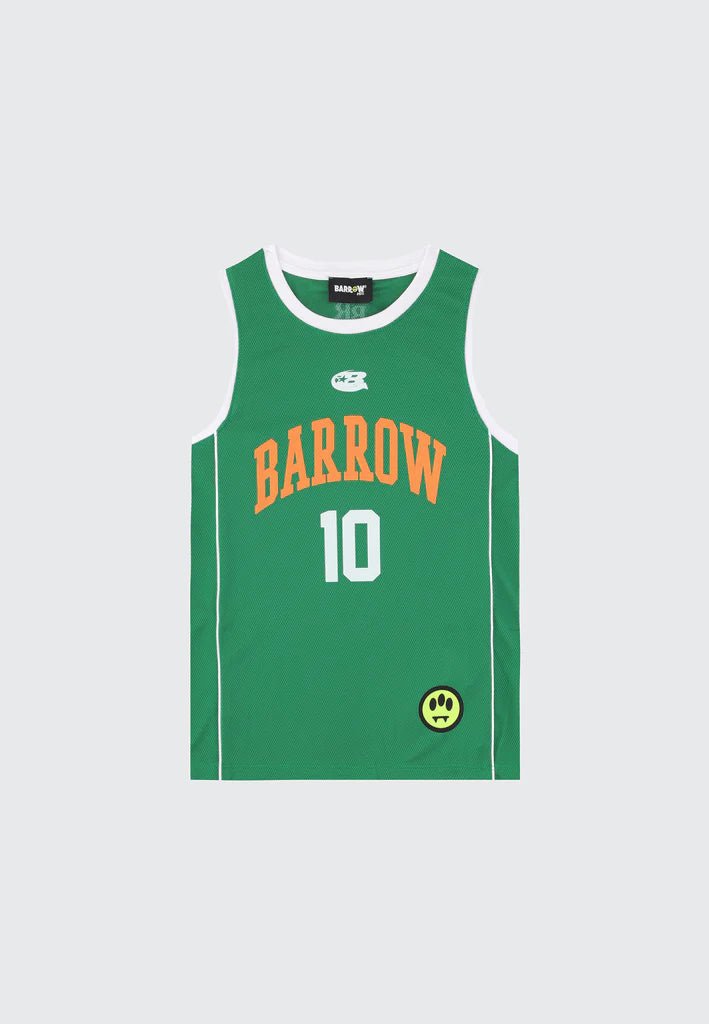 CANOTTA ERDE CON LOGO ARANCIONE BARROW - Angel Luxury