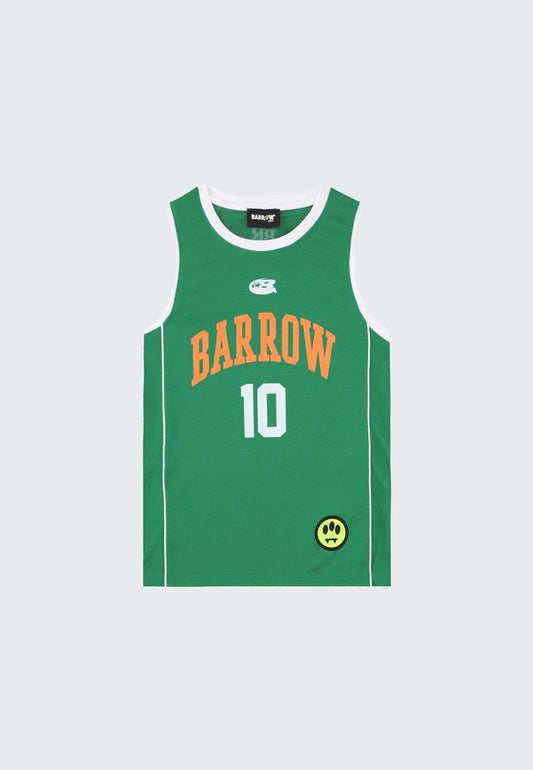CANOTTA ERDE CON LOGO ARANCIONE BARROW - Angel Luxury