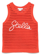 CANOTTA IN MAGLIA TRASFORATA ROSSA STELLA MCCARTNEY - Angel Luxury