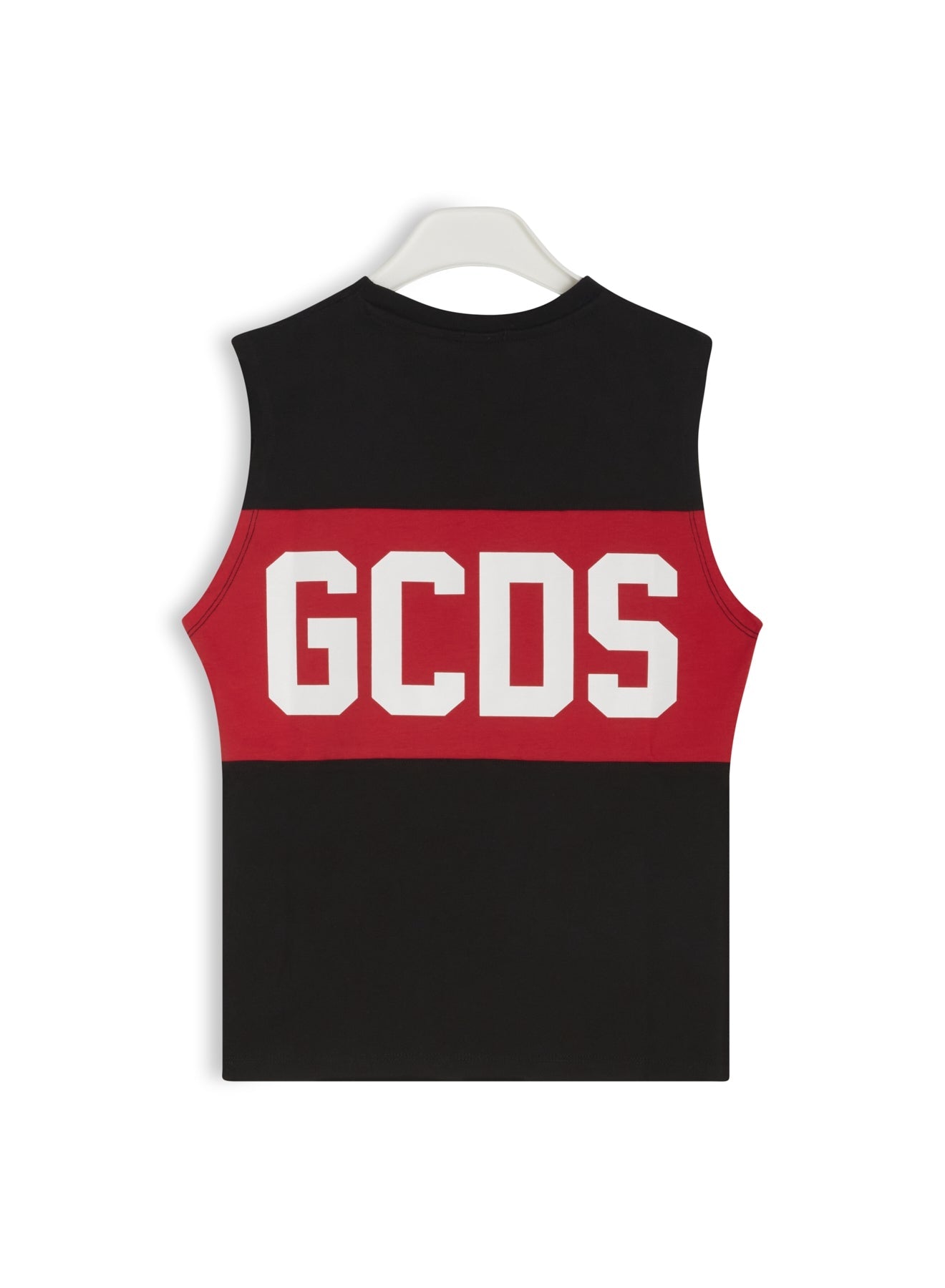 CANOTTA NERA CON LOGO ROSSO - BIANCO GCDS - Angel Luxury