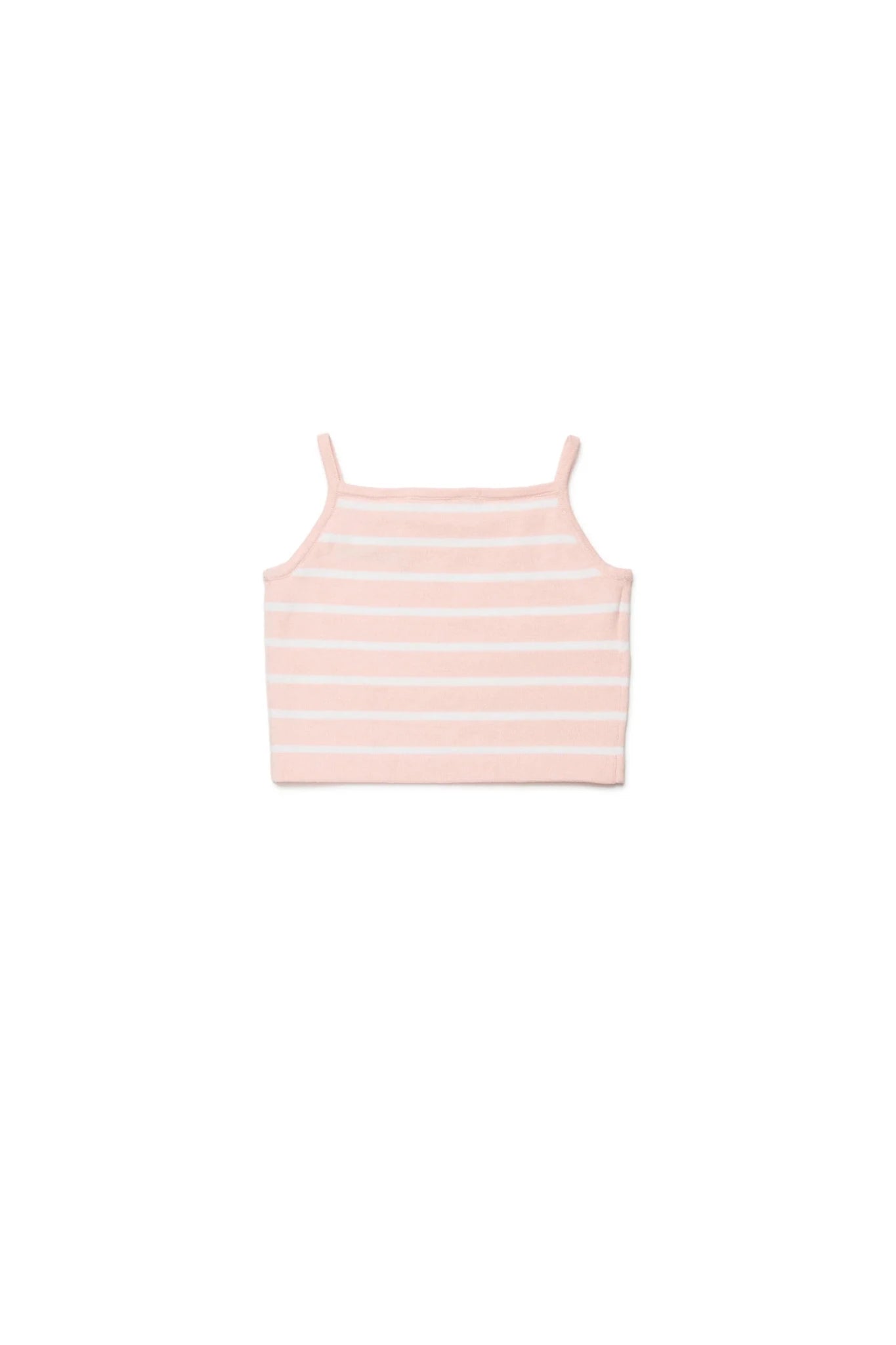 CANOTTA ROSA A RGIHE BIANCHE CON LOGO NERO IN CORSIVO MARNI - Angel Luxury