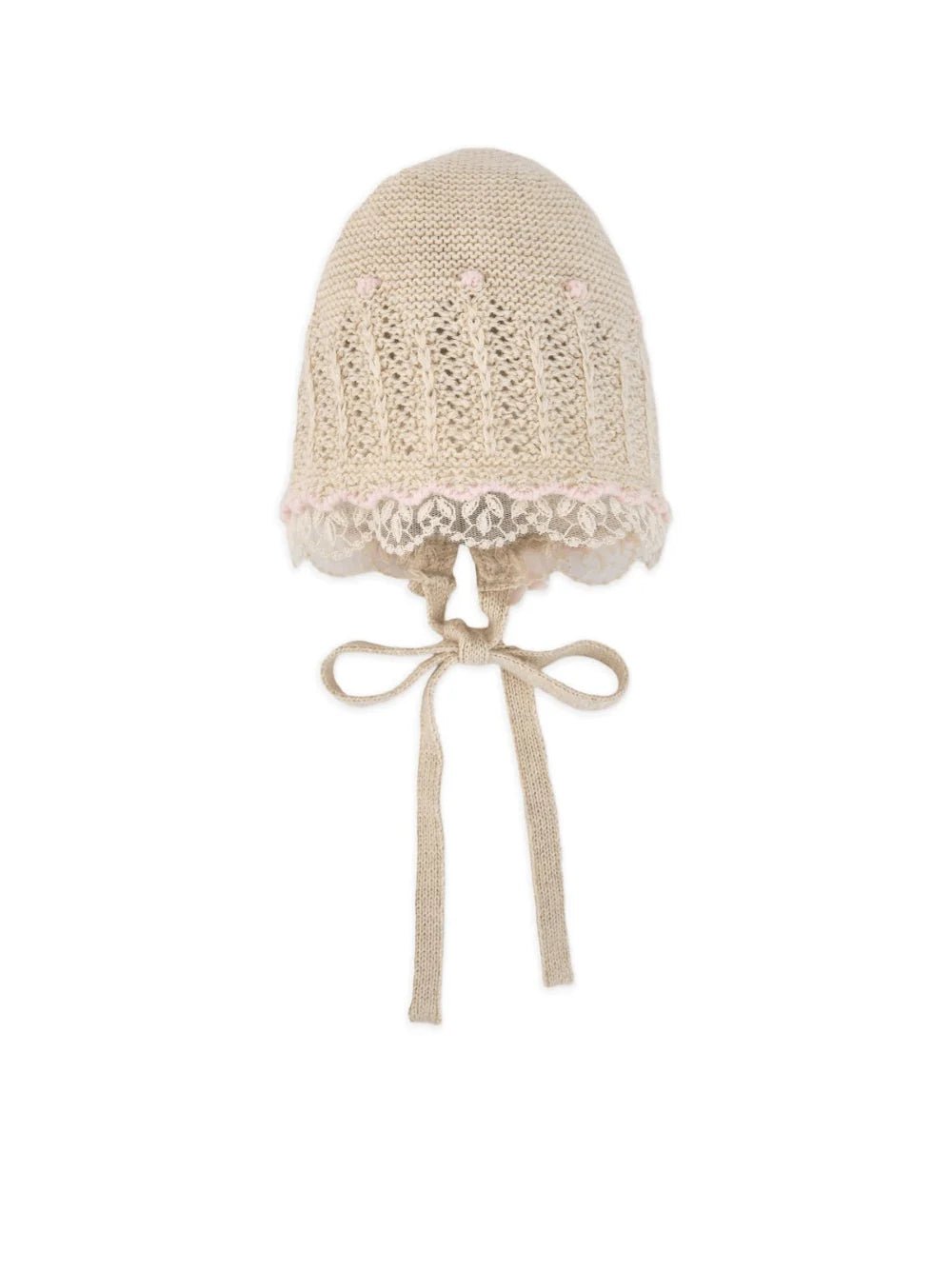 CAPPELLINO CON RICAMO BEIGE/ROSA PAZ RODRIGUEZ - Angel Luxury