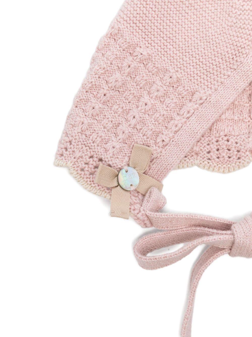 CAPPELLINO ROSA PALO/AVENA CON FIOCCO PAZ RODRIGUEZ - Angel Luxury