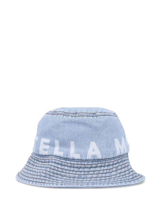 CAPPELLO BUCKET IN DENIM CON LOGO STELLA MCCARTNEY - Angel Luxury