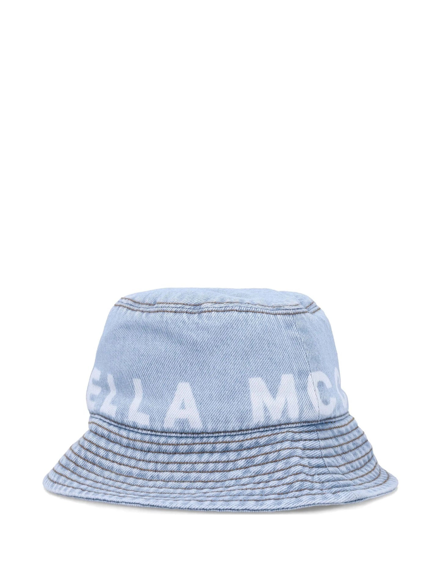CAPPELLO BUCKET IN DENIM CON LOGO STELLA MCCARTNEY - Angel Luxury