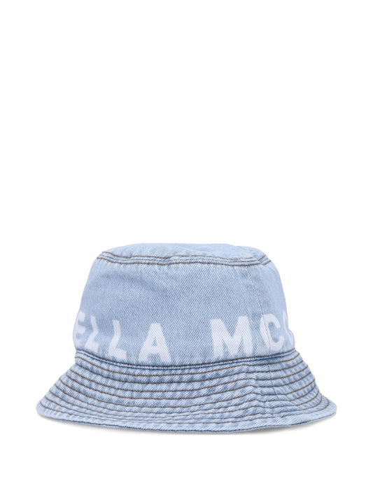 CAPPELLO BUCKET IN DENIM CON LOGO STELLA MCCARTNEY - Angel Luxury