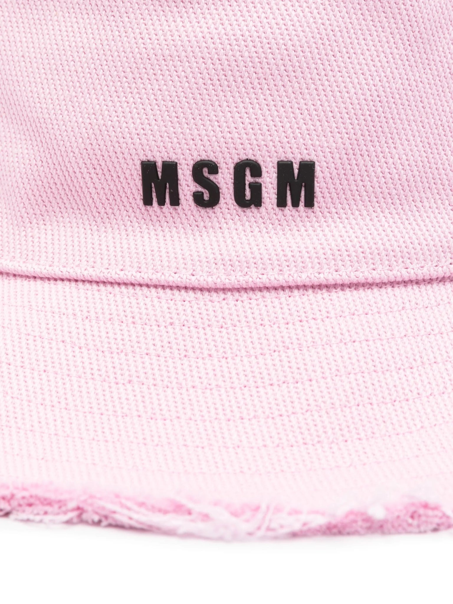 CAPPELLO BUCKET ROSA CON LOGO NERO MSGM - Angel Luxury