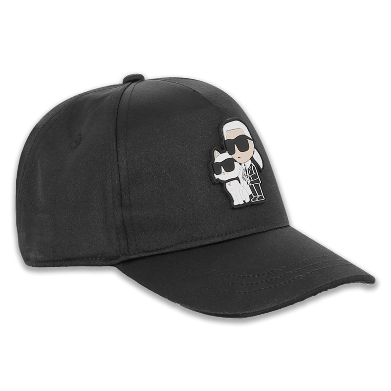 CAPPELLO CON VISIERA NERO CON DESIGN KARL LAGERFELD - Angel Luxury