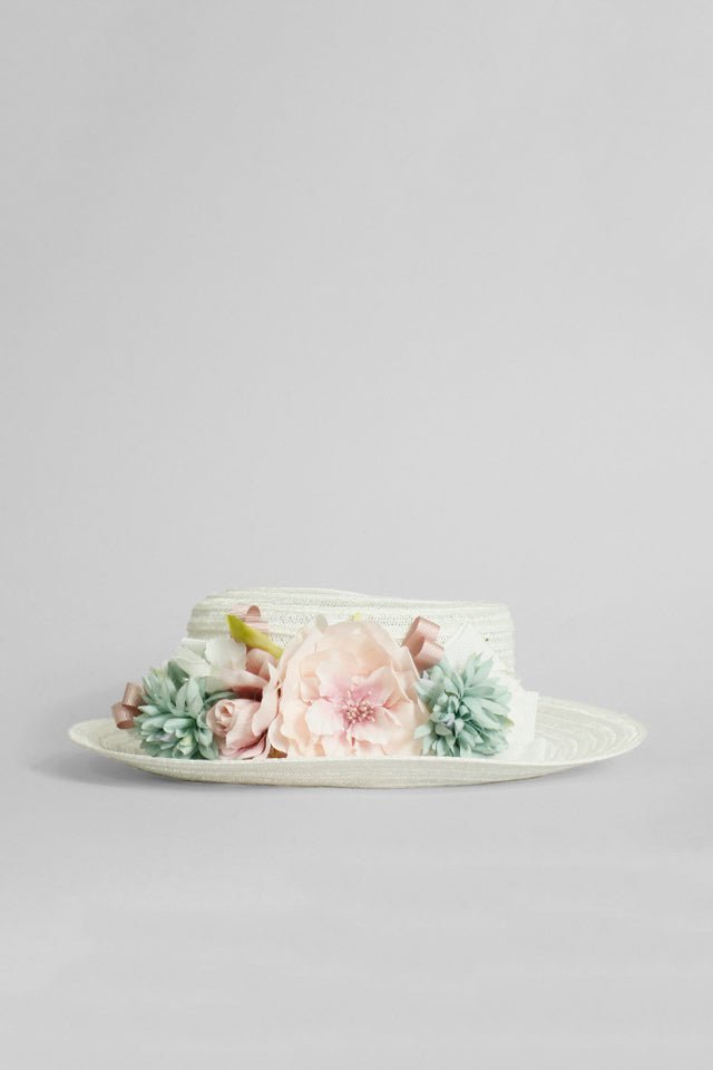 Cappello in paglia Colori Chiari bianco - Angel Luxury