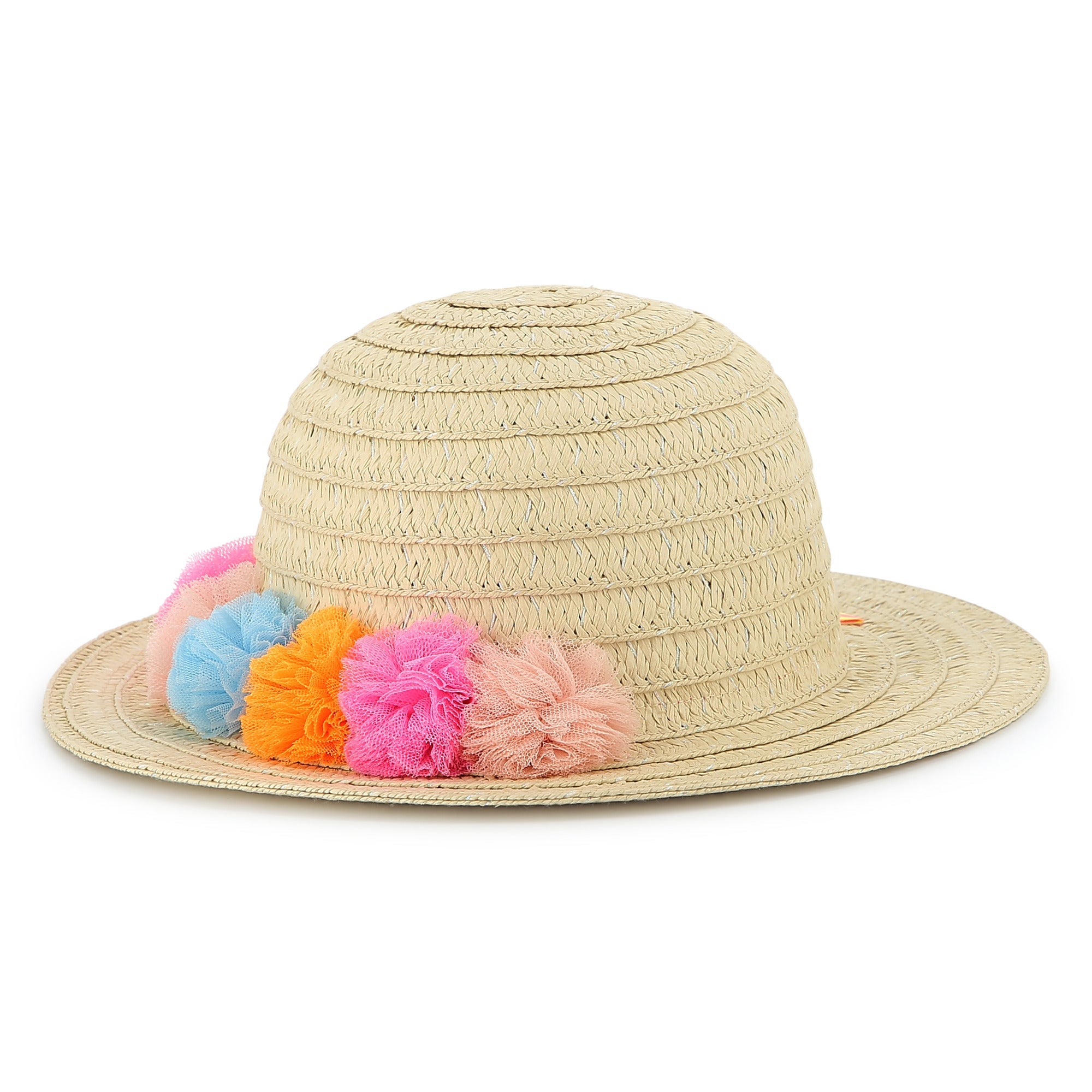 CAPPELLO IN PAGLIA CON POMPON COLORATI BILLIEBLUSH - Angel Luxury