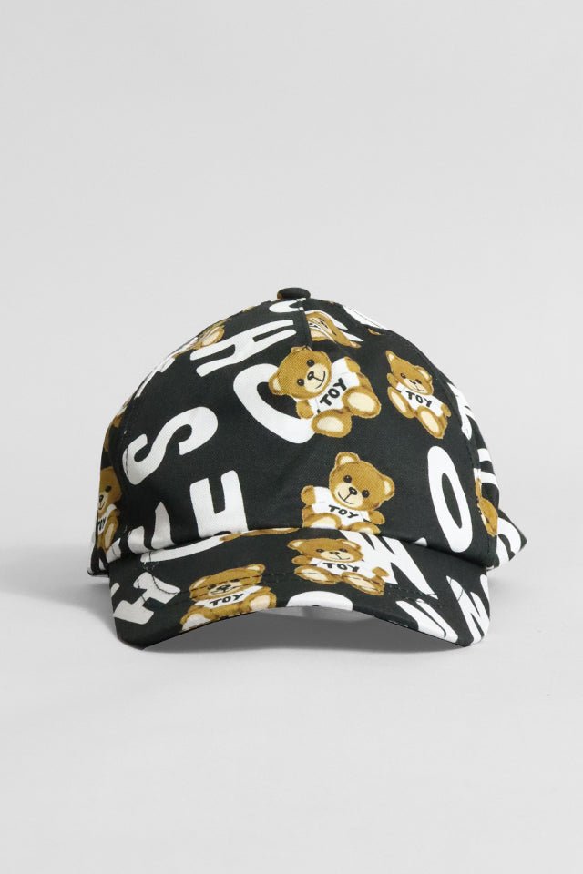 Cappello Moschino nero con stampa teddy - Angel Luxury