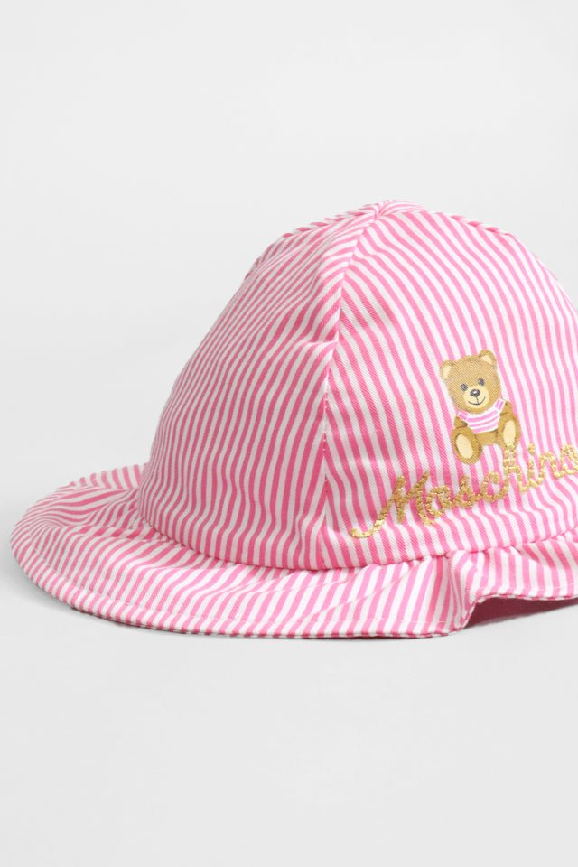 Cappello pescatore Moschino rosa a righe - Angel Luxury