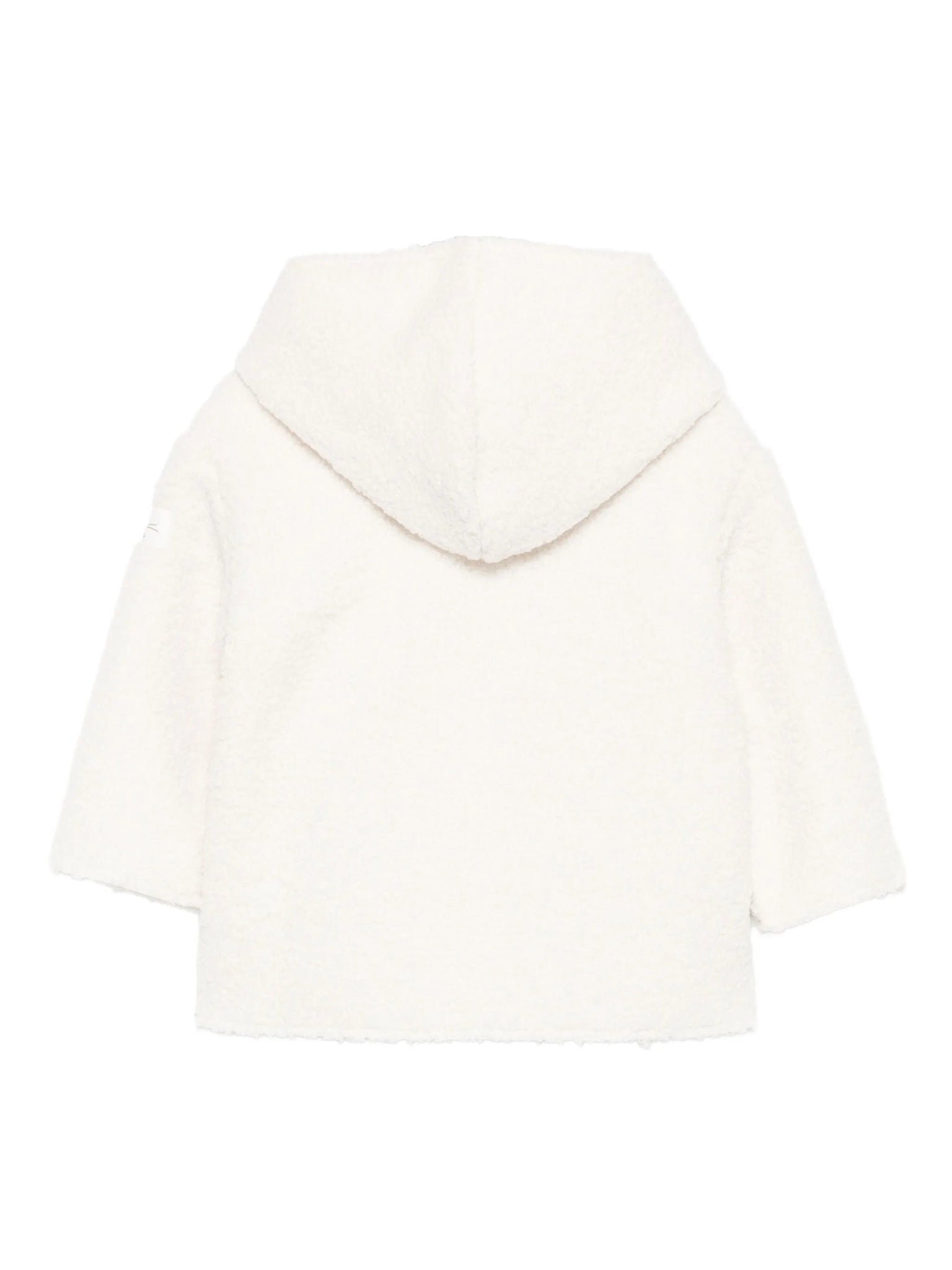 CAPPOTTO BIANCO DOPPIOPETTO CON CAPPUCCIO TEDDY&MINOU - Angel Luxury