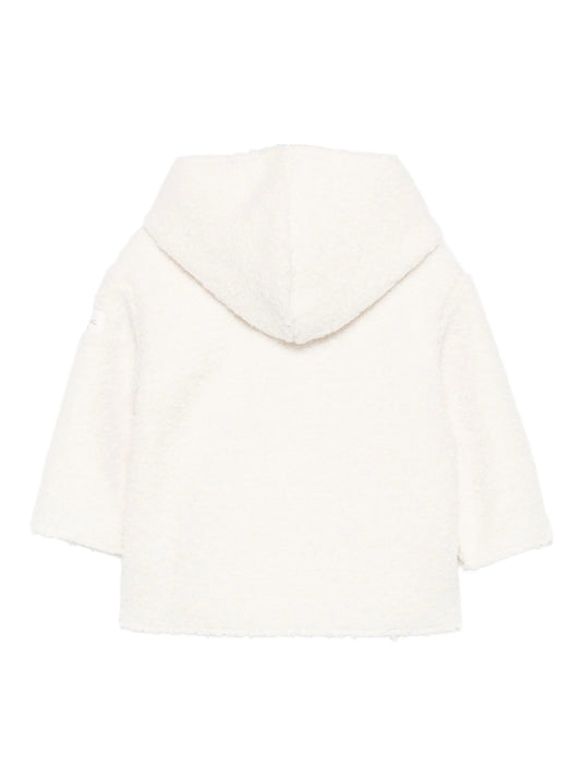 CAPPOTTO BIANCO DOPPIOPETTO CON CAPPUCCIO TEDDY&MINOU - Angel Luxury