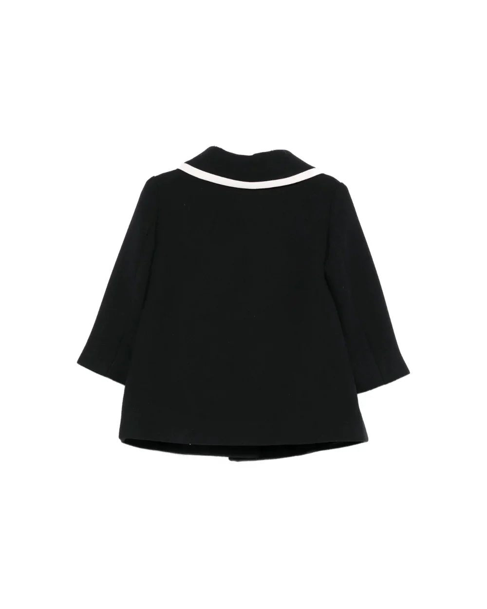 CAPPOTTO CON TASCHE NERO/MILK ELISABETTA FRANCHI - Angel Luxury