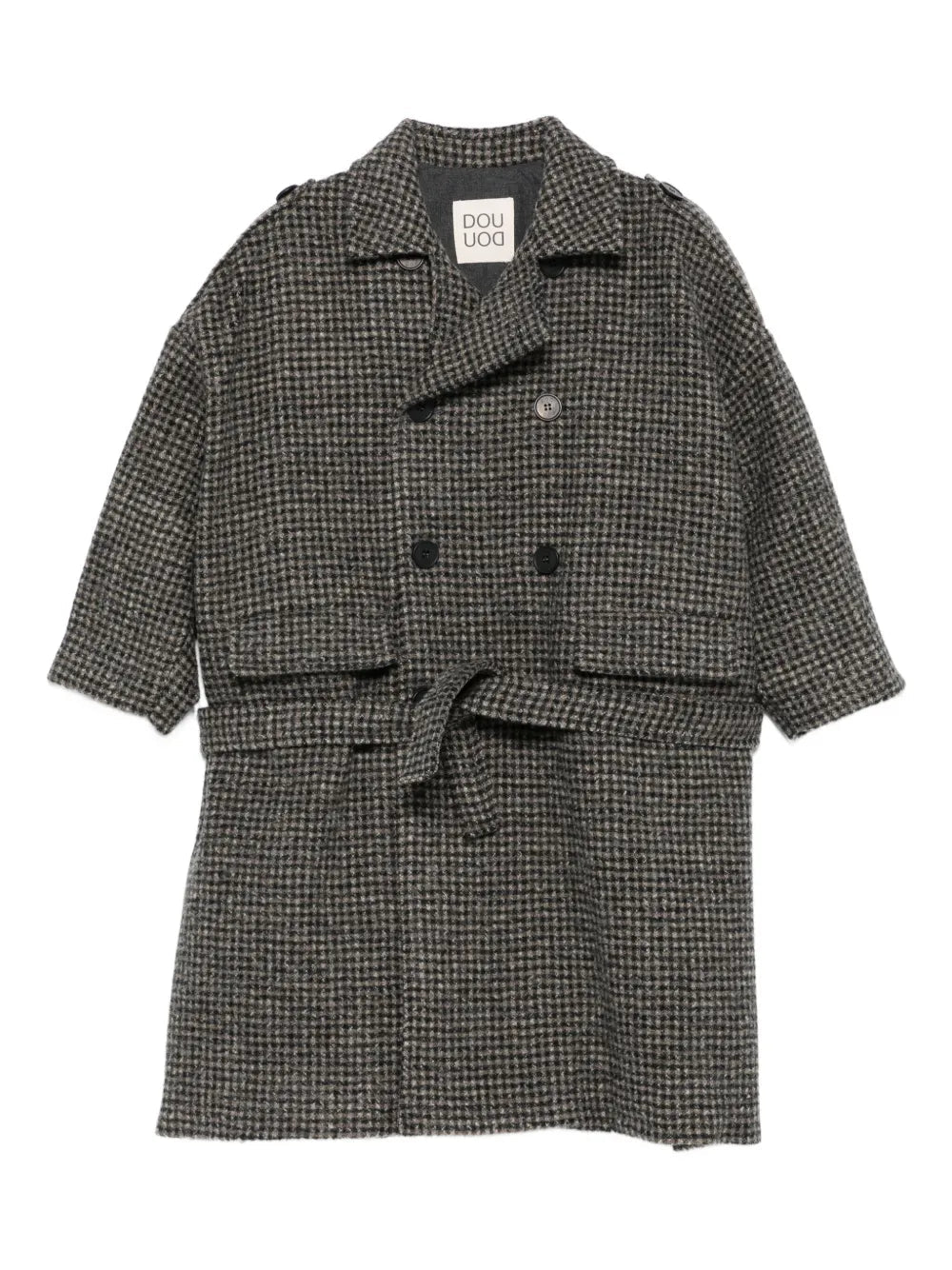 CAPPOTTO DOPPIOPETTO A QUADRI DOUUOD - Angel Luxury