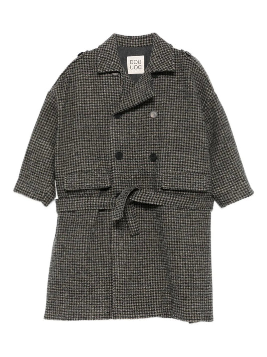 CAPPOTTO DOPPIOPETTO A QUADRI DOUUOD - Angel Luxury