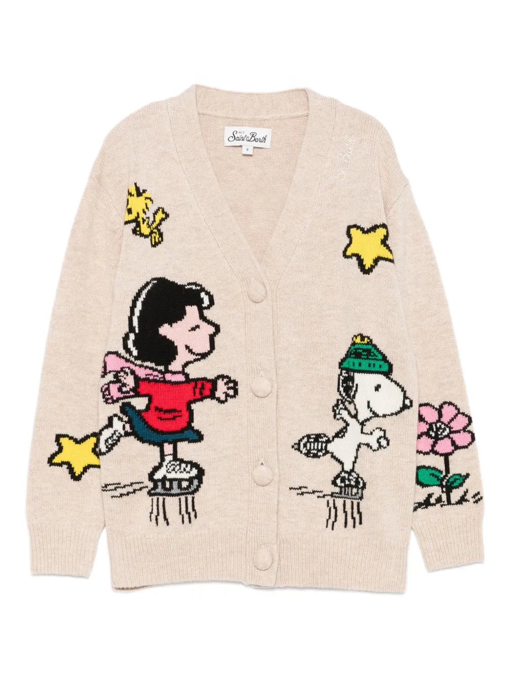 CARDIGAN BEIGE CHIARO CON SNOOPY MC2 SAINT BARTH - Angel Luxury