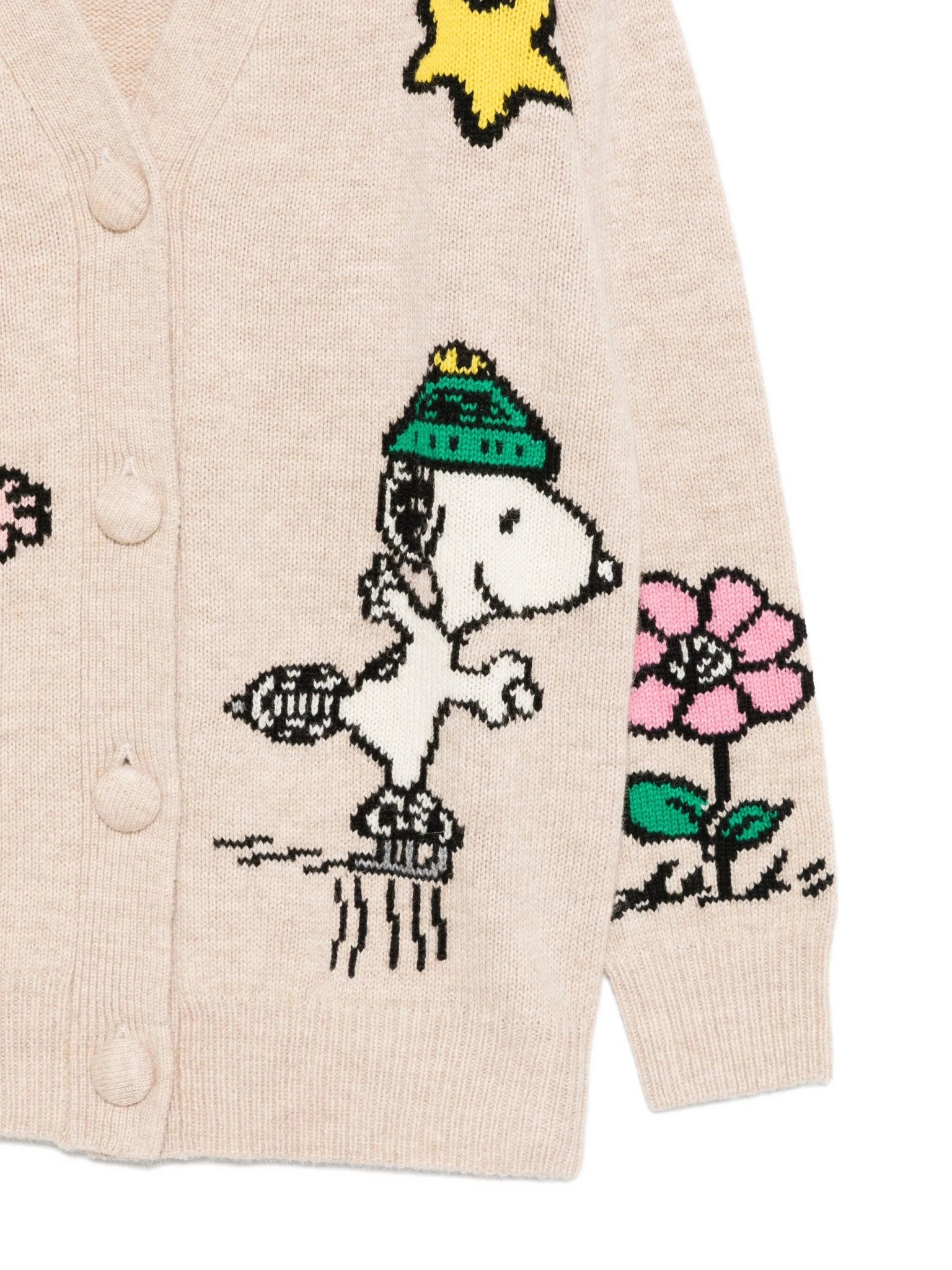 CARDIGAN BEIGE CHIARO CON SNOOPY MC2 SAINT BARTH - Angel Luxury