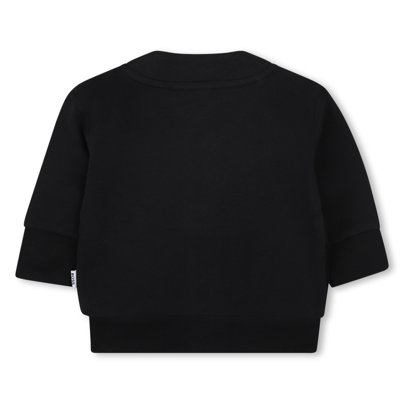 CARDIGAN IN FELPA CON BOTTONI NERO HUGO BOSS - Angel Luxury