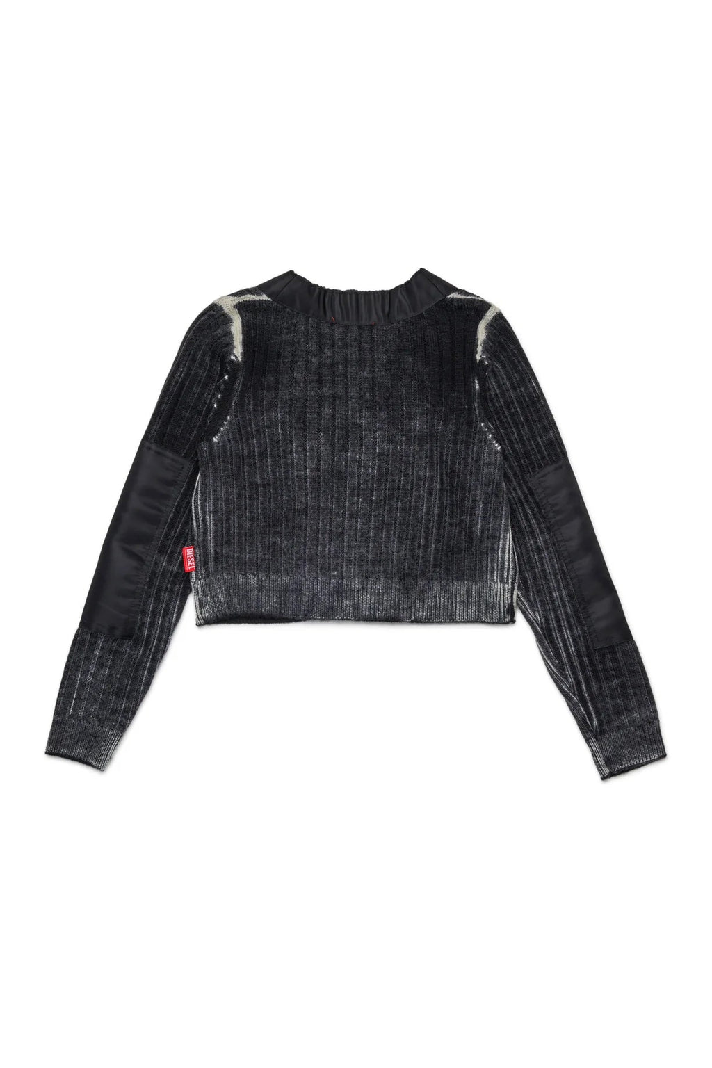 CARDIGAN IN LANA CON ZIP GRIGIA DIESEL - Angel Luxury