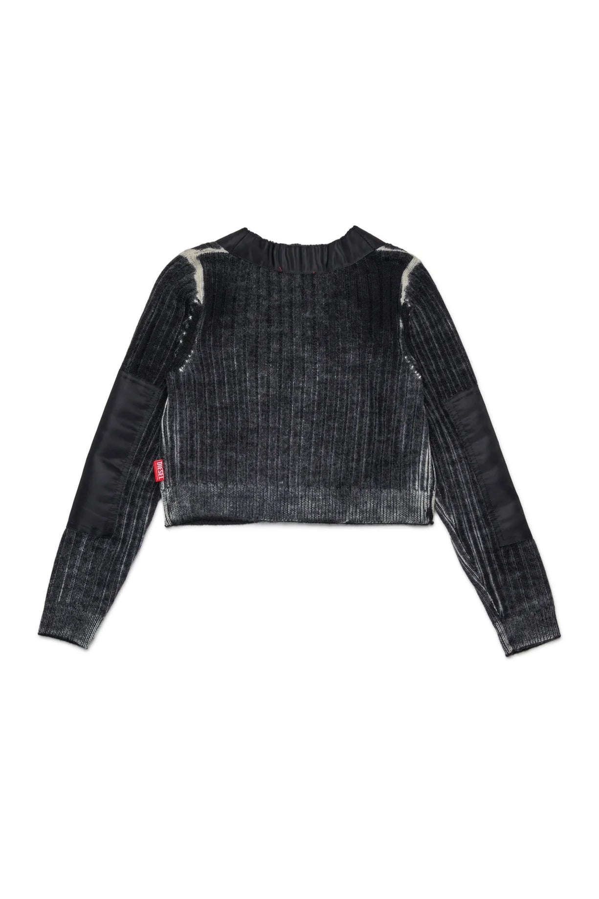 CARDIGAN IN LANA CON ZIP GRIGIA DIESEL - Angel Luxury