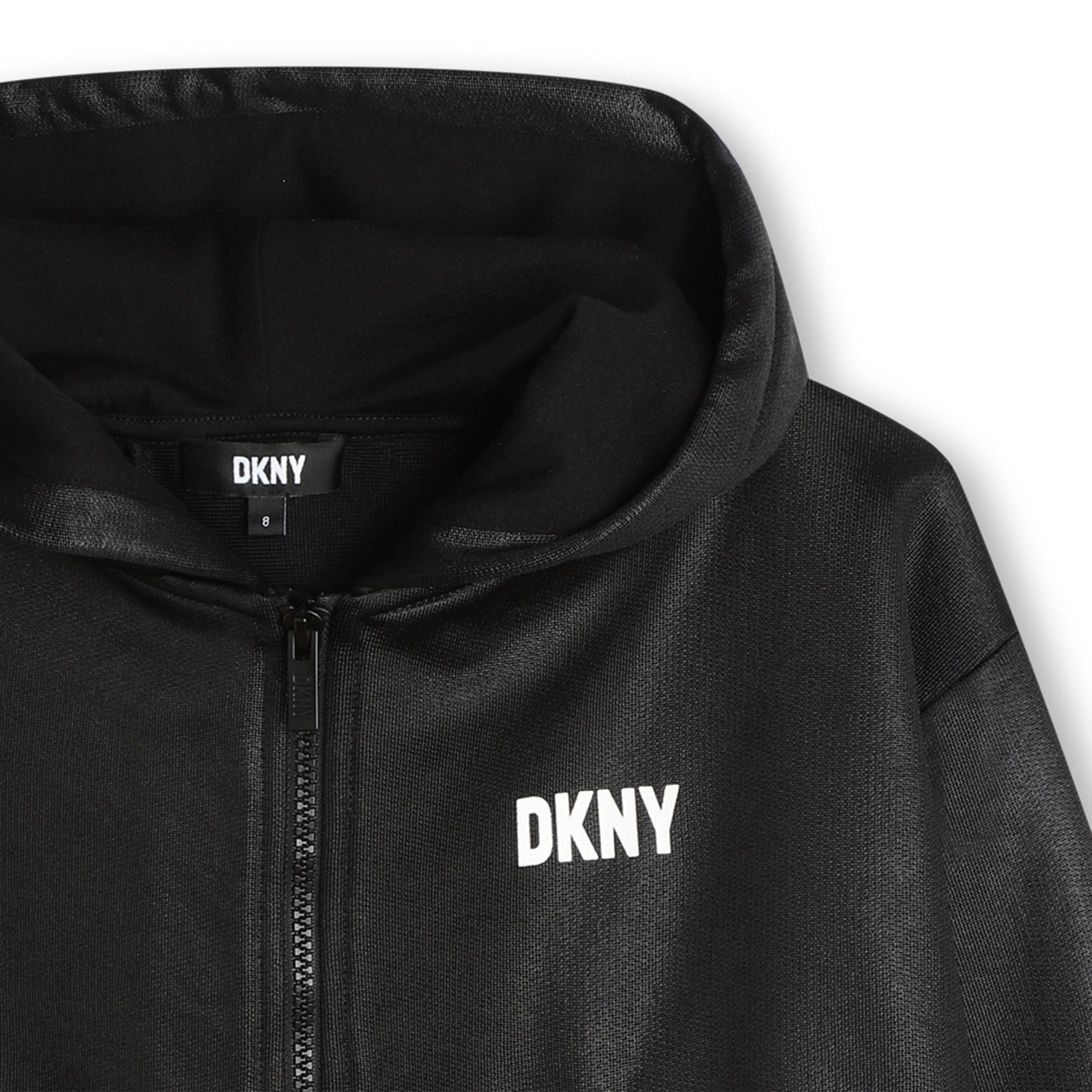 CARDIGAN NERO CON CAPPUCCIO DKNY - Angel Luxury