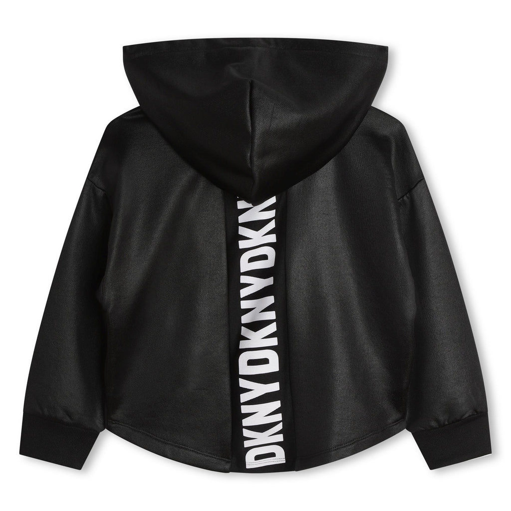 CARDIGAN NERO CON CAPPUCCIO DKNY - Angel Luxury