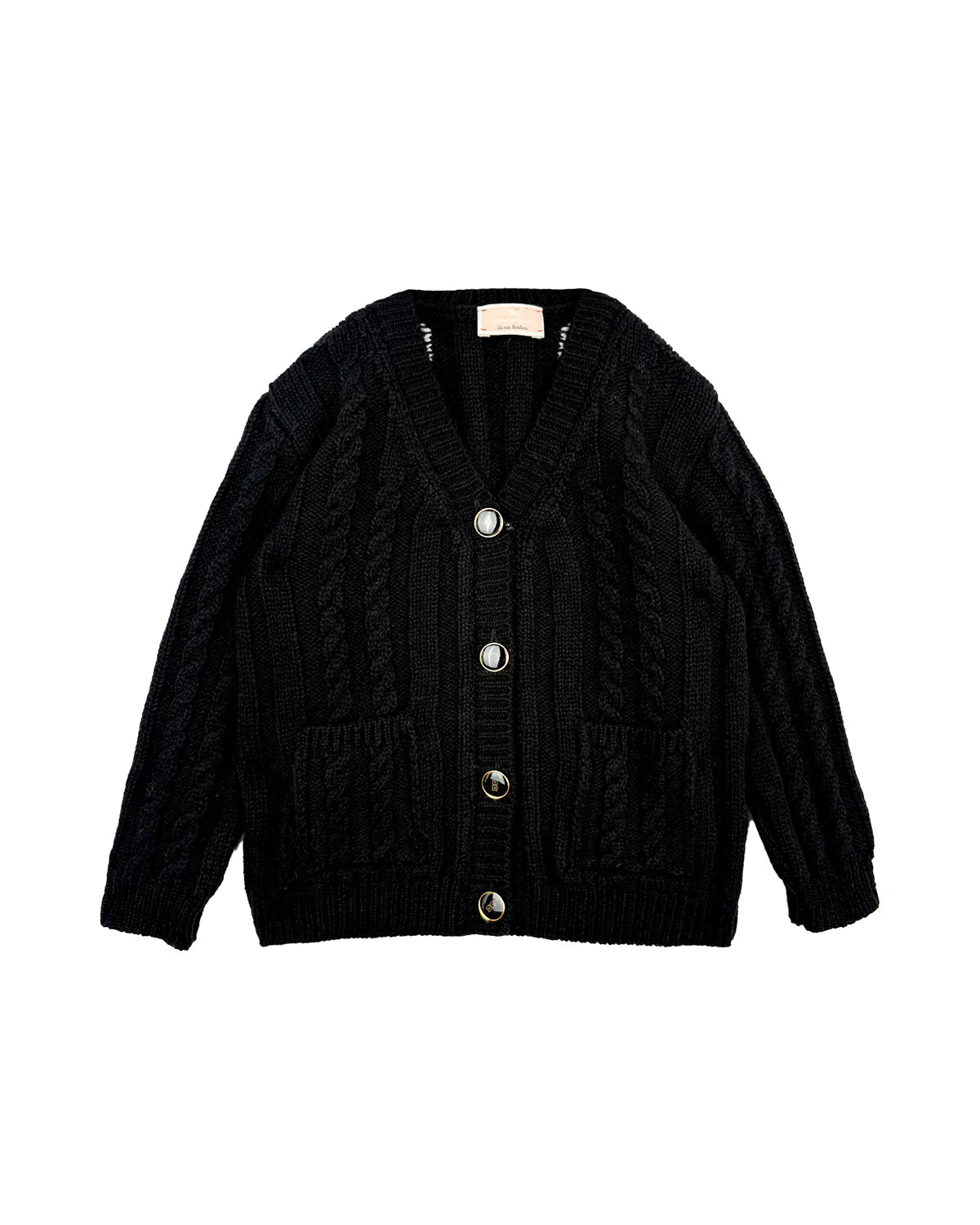 CARDIGAN NERO CON LOGO BIANCO SUL RETRO ELISABETTA FRANCHI - Angel Luxury